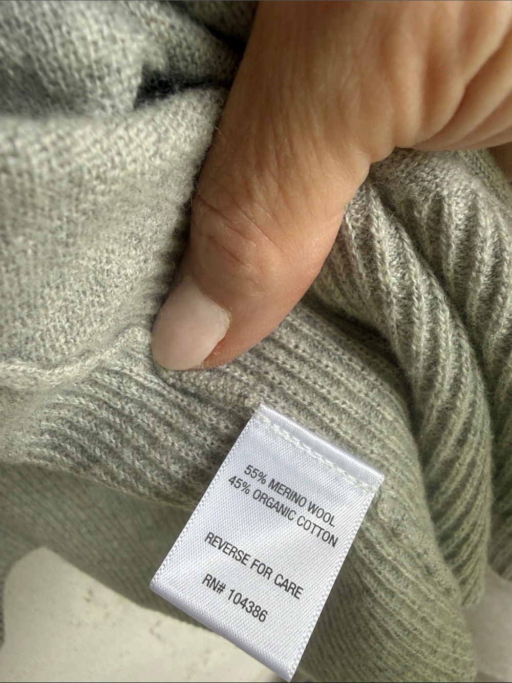 Garnet Hill Gray/White Striped Long Cardigan in Merino Wool/Cotton Knit Size XS - Picture 12 of 13